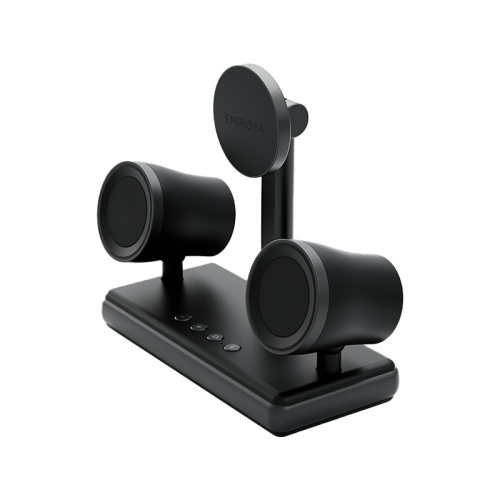 Energea MagAudio Stand 2 IN 1 Wireless Charger With Stereo Speaker - Gunmetal